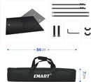 EMART 背景スタンド 260x300cm 幅、高さ調節可能 スチールベース 背景布/グリーンバックスタンド パーティー、結婚式、写真撮影、生放送、クロマキーなどに大活躍（ウォーターバッグ*2、と専用収納袋*1付き）