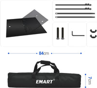 EMART背景スタンド 260x300cm幅、高さ調節可能スチールベース 背景布/グリーンバックスタンド パーティー、結婚式、写真撮影、生放送、クロマキーなどに大活躍（ウォーターバッグ*2、と専用収納袋*1付き） 