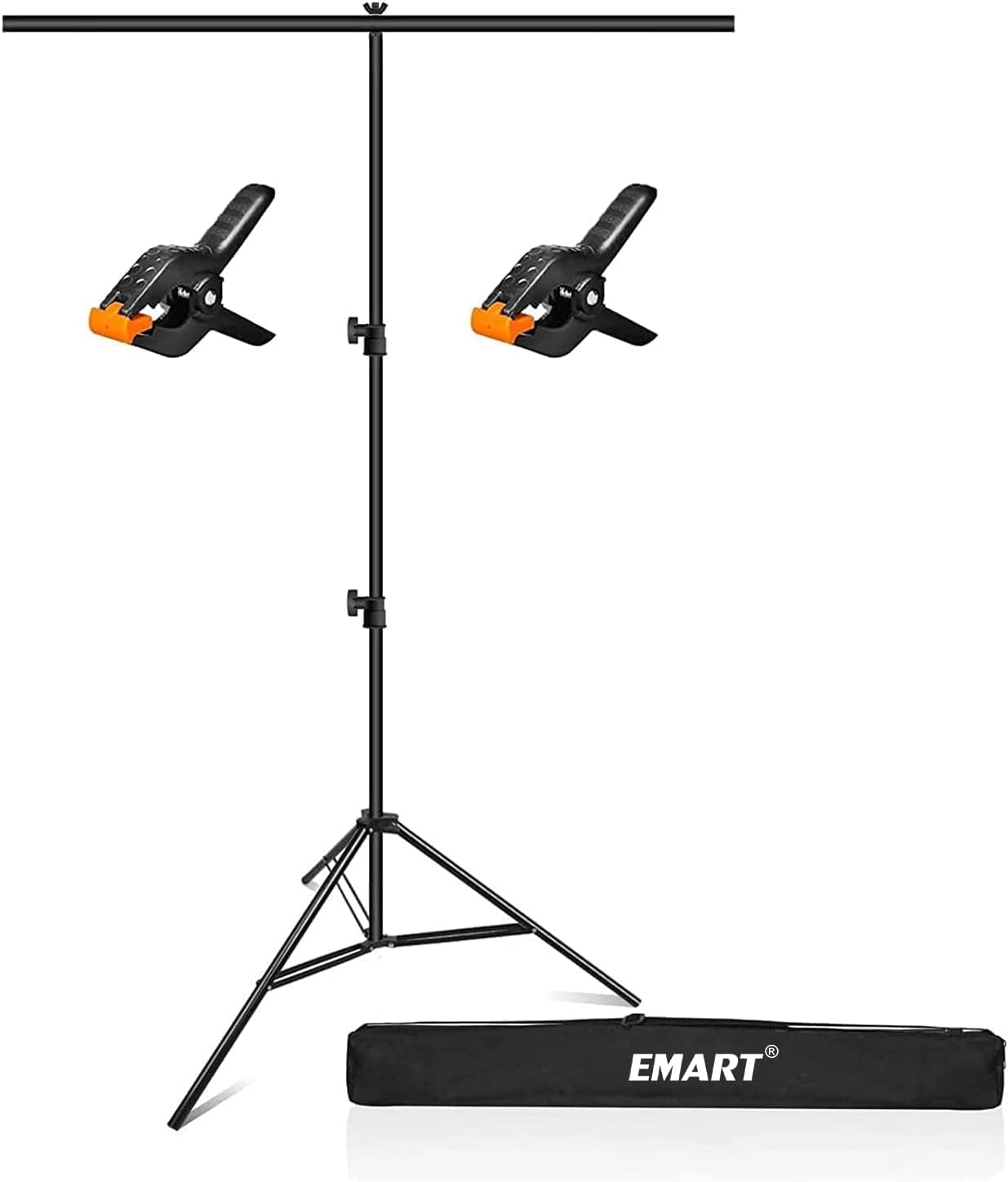 EMART T字背景スタンド バナースタンド 90x200cm 150x260cm 撮影スタンド グリーンバックスタンド 高さ調整可能 設置簡単撮影用背景、写真スタジオ、生放送、ウェブ会議、ビデオ通信、動画などに適用背景、クロマキー合成、ビデオ撮影など幅広く応用