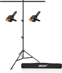 EMART T字背景スタンド バナースタンド 90x200cm 150x260cm 撮影スタンド グリーンバックスタンド 高さ調整可能 設置簡単 撮影用背景、写真スタジオ、生放送、web会議、ビデオ通信、動画などに適用 背景、クロマキー合成、ビデオ撮影など幅広く応用