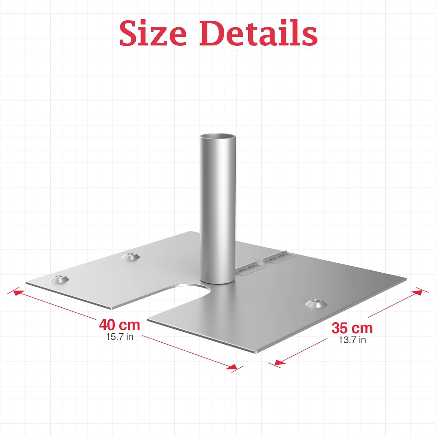 Pipe and Drape Stand Base, 14"x16", 10.3lbs