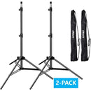 IAZ Light Stand for Photography 7ft, Photo Video Studio Lighting Tripod Stand, Adjustable Light Equipment for Speedlight, Flash, Softbox, Umbrella, Strobe Light, Camera, Portrait- 2 Pack