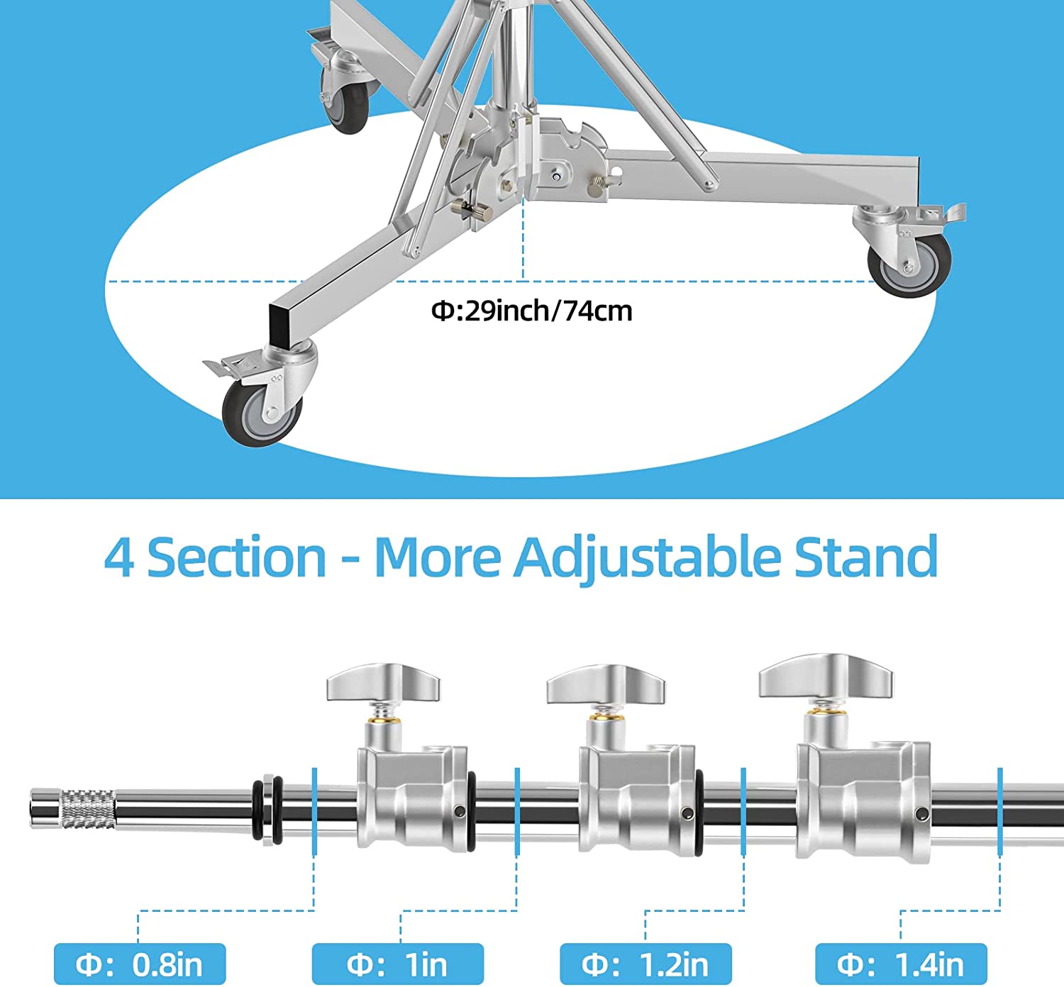 Stainless Steel Photographic Equipment  Stainless Steel Heavy Duty Stand -  Light - Aliexpress